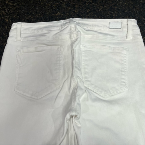 PAIGE White Verdugo Ankle Crop Mid Rise Women's Jean Denim Pants Stretch Casual - Picture 8 of 16